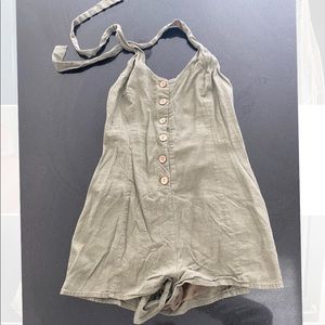 Linen Button Romper
